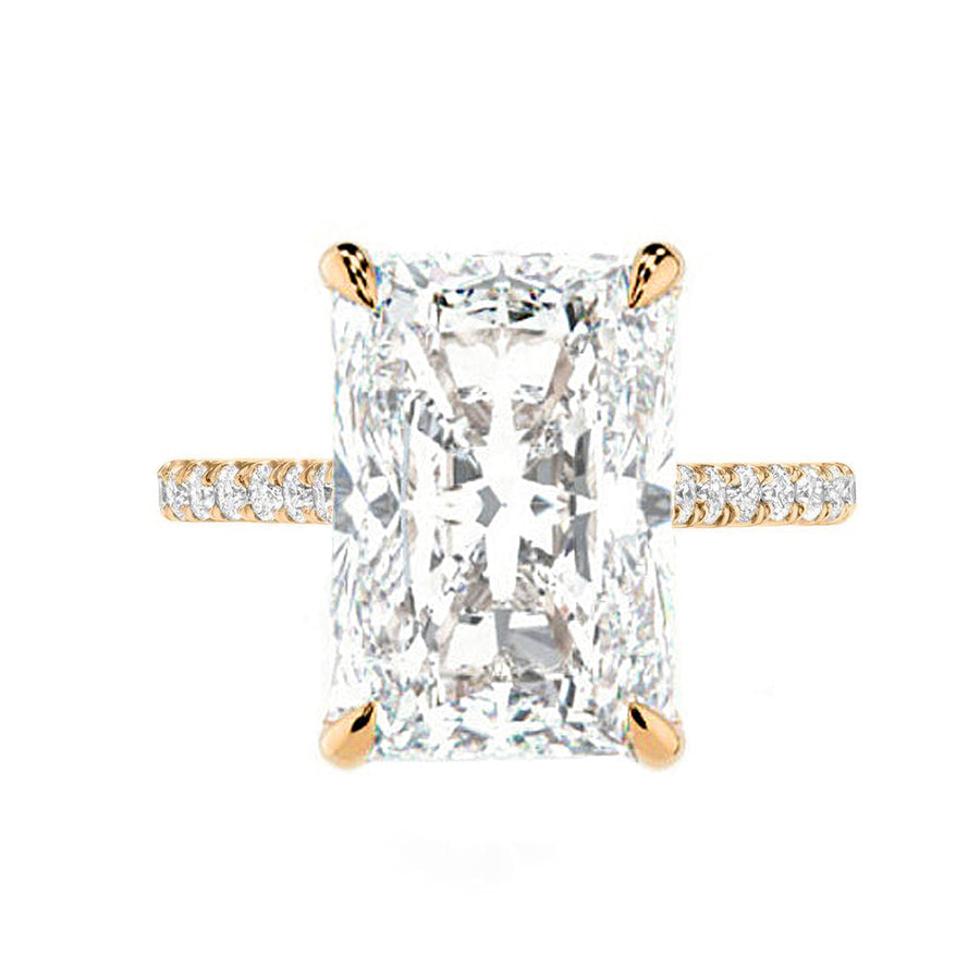 10 Carat Radiant Cut Lab Grown Diamond Engagement Ring