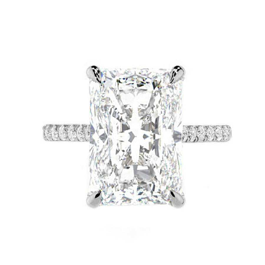 10 Carat Radiant Cut Lab Grown Diamond Engagement Ring