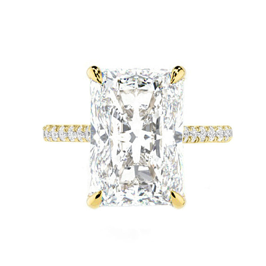 10 Carat Radiant Cut Lab Grown Diamond Engagement Ring