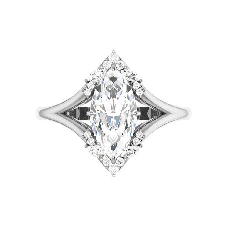 Abigail 1 Carat Natural Marquise Diamond Engagement Ring