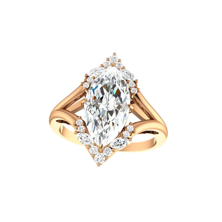 Abigail 1 Carat Natural Marquise Diamond Engagement Ring