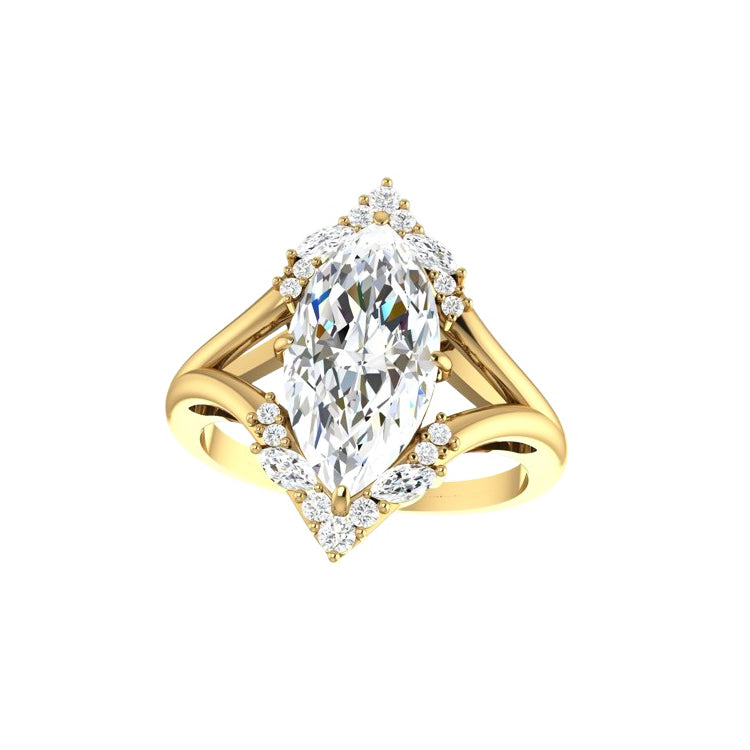 Abigail 1 Carat Natural Marquise Diamond Engagement Ring