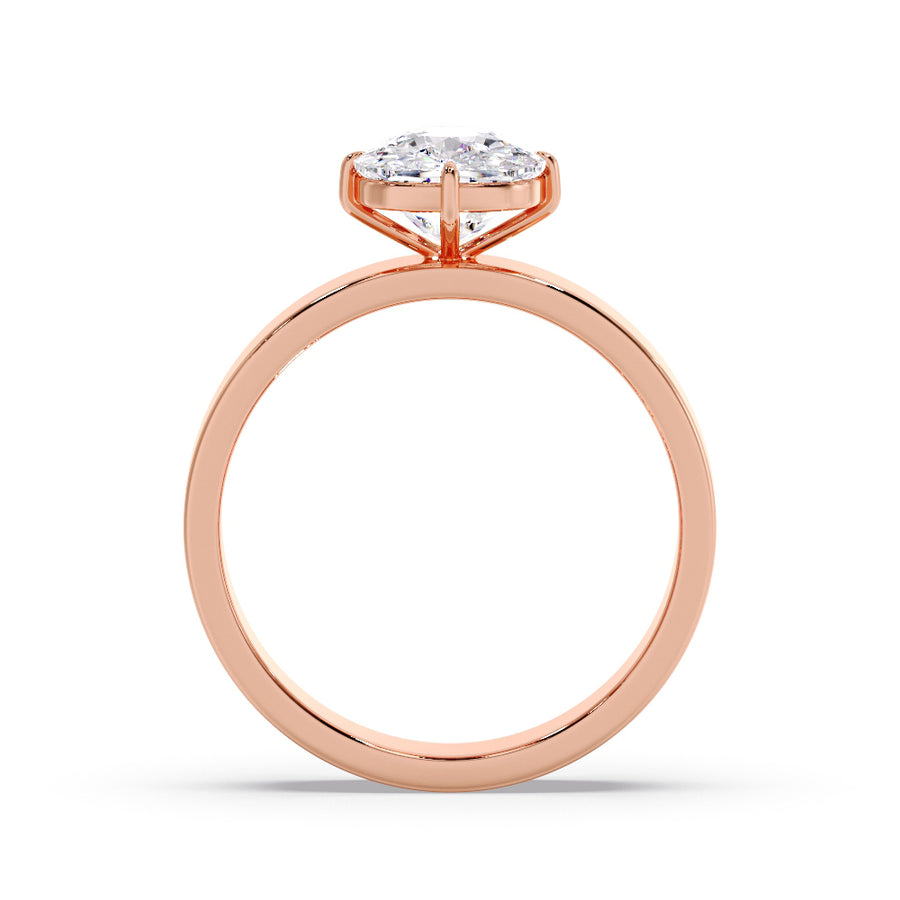 Ada 3 Carat Solitaire Elongated Cushion Lab Grown Diamond Engagement Ring