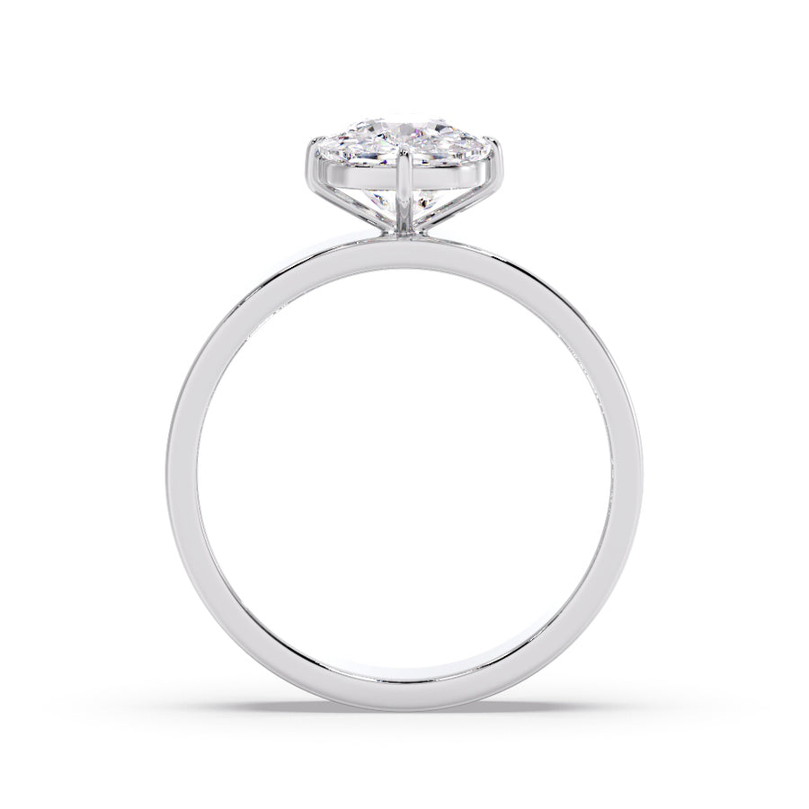 Ada 3 Carat Solitaire Elongated Cushion Lab Grown Diamond Engagement Ring