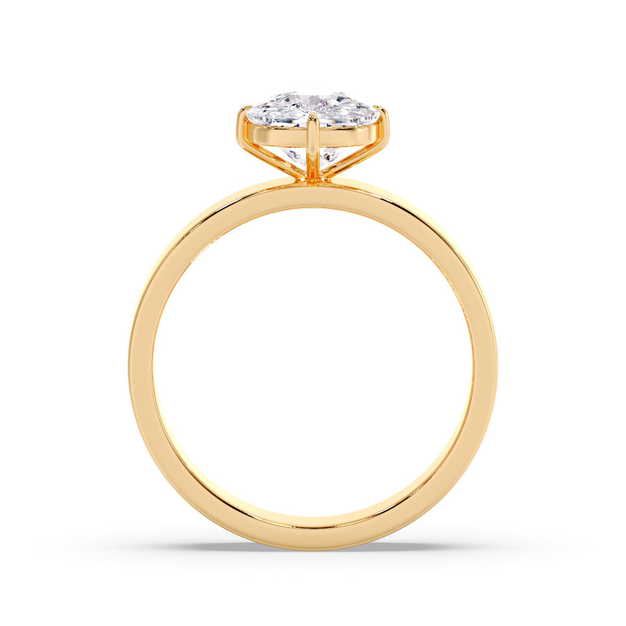 Ada 3 Carat Solitaire Elongated Cushion Lab Grown Diamond Engagement Ring