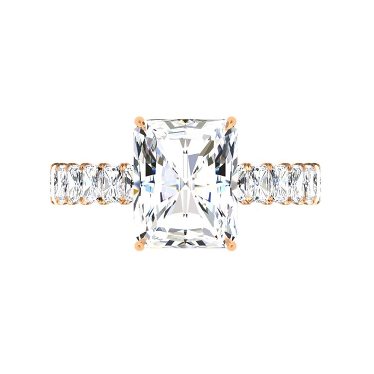 Alya 5 Carat Radiant Cut Lab Grown Diamond Engagement Ring