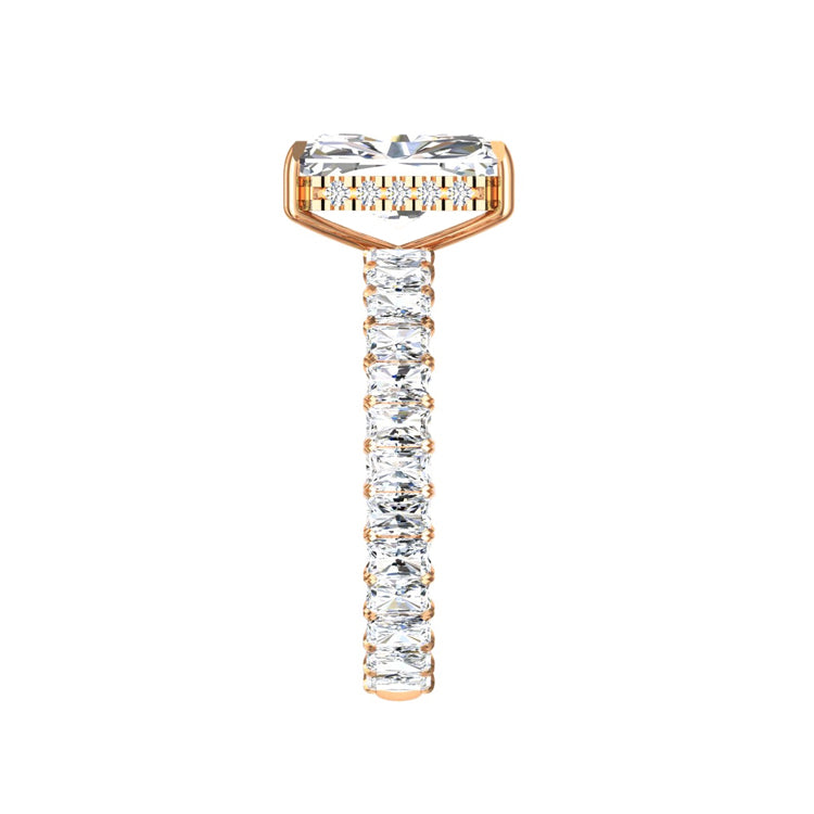 Alya 5 Carat Radiant Cut Lab Grown Diamond Engagement Ring