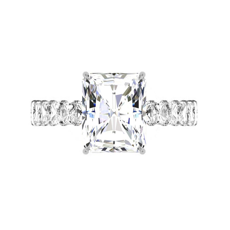 Alya 5 Carat Radiant Cut Lab Grown Diamond Engagement Ring