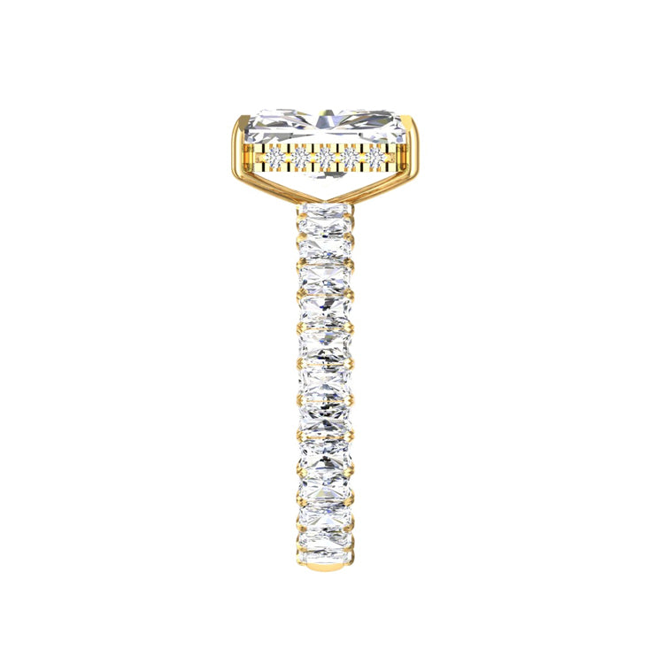 Alya 5 Carat Radiant Cut Lab Grown Diamond Engagement Ring