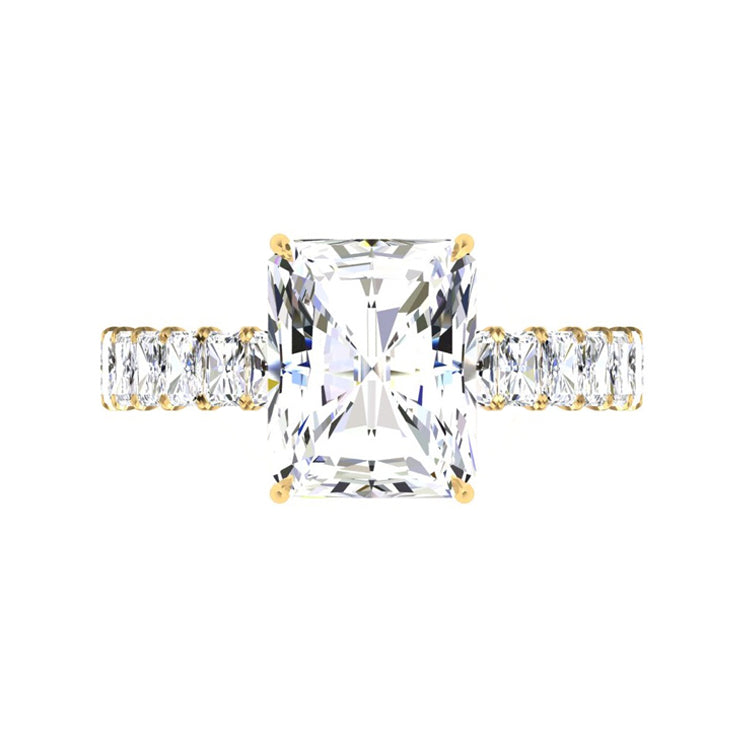 Alya 5 Carat Radiant Cut Lab Grown Diamond Engagement Ring