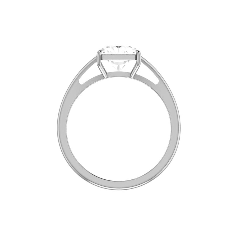 Split Shank 5 Carat Lab Grown Emerald Cut Solitaire Diamond Engagement Ring