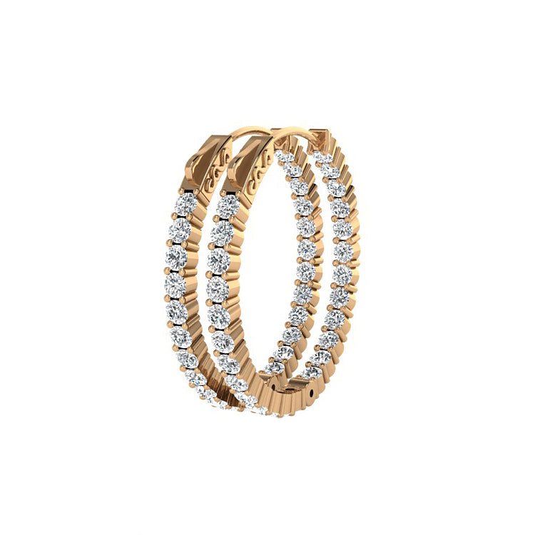 Ella Lab Grown Diamond Hoop Earrings in 14K Gold