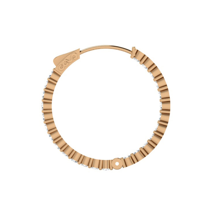 Ella Lab Grown Diamond Hoop Earrings in 14K Gold