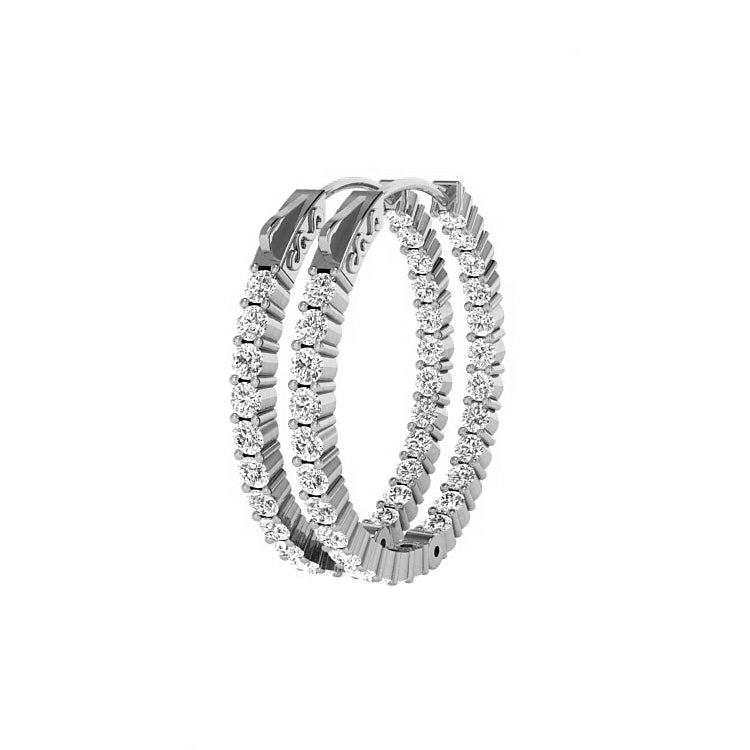 Ella Lab Grown Diamond Hoop Earrings in 14K Gold