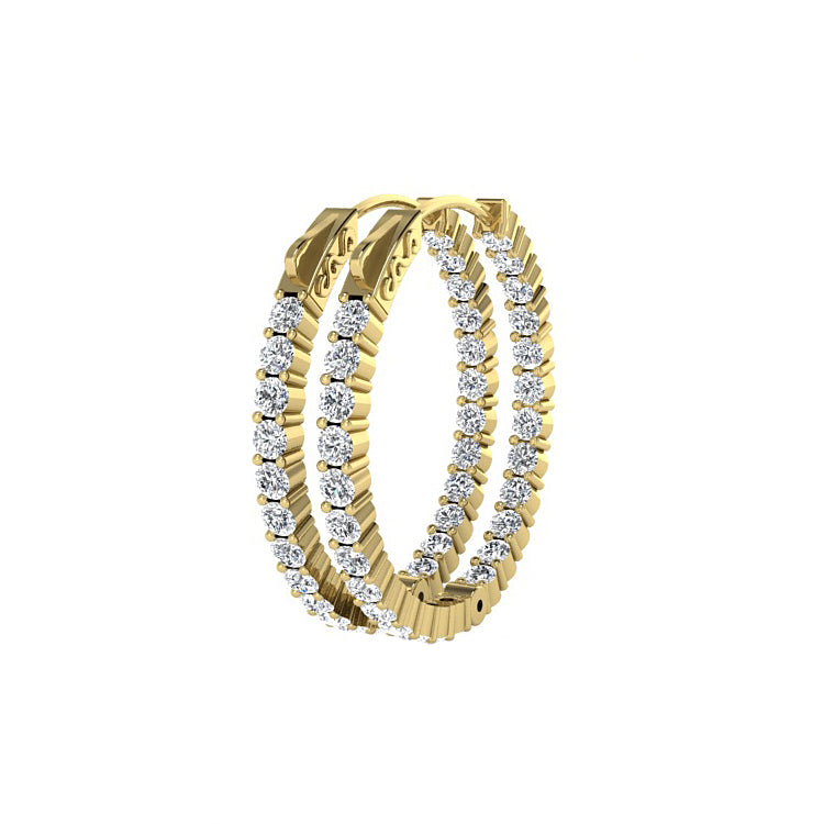 Ella Lab Grown Diamond Hoop Earrings in 14K Gold