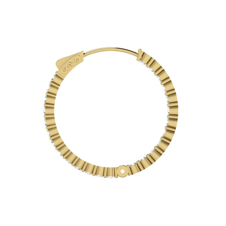Ella Lab Grown Diamond Hoop Earrings in 14K Gold