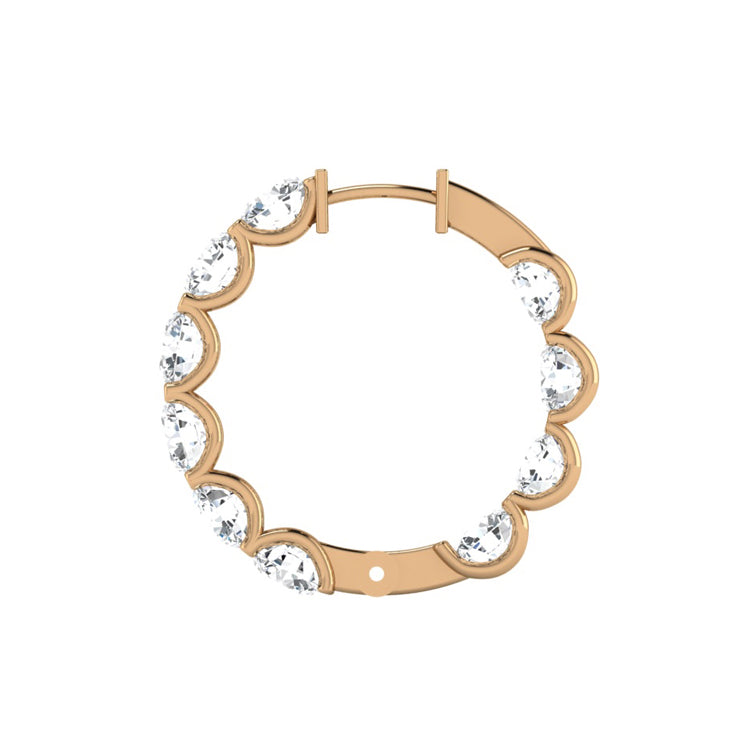 Miley Lab Grown Diamond Hoop Earrings in 14K Gold