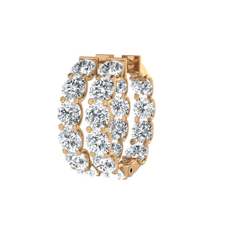 Miley Lab Grown Diamond Hoop Earrings in 14K Gold