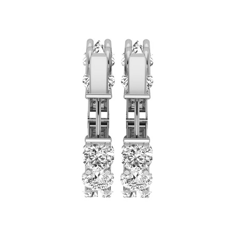 Miley Lab Grown Diamond Hoop Earrings in 14K Gold