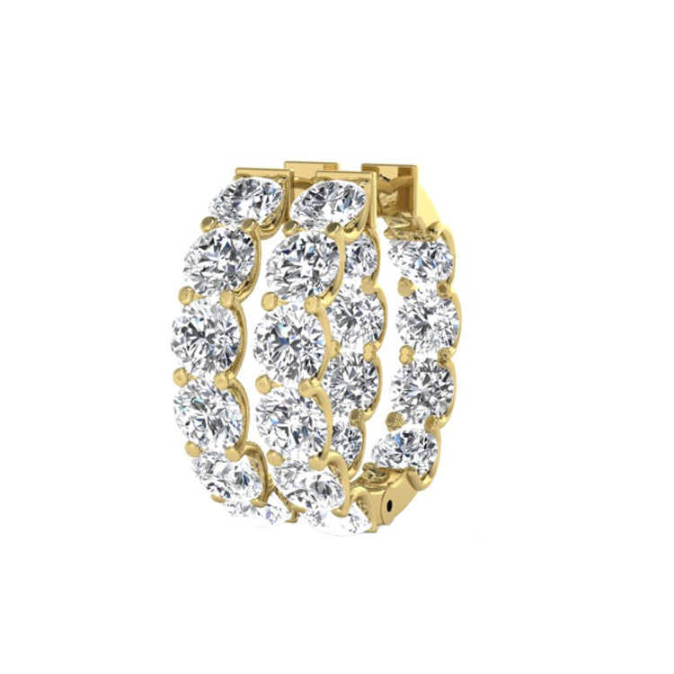 Miley Lab Grown Diamond Hoop Earrings in 14K Gold