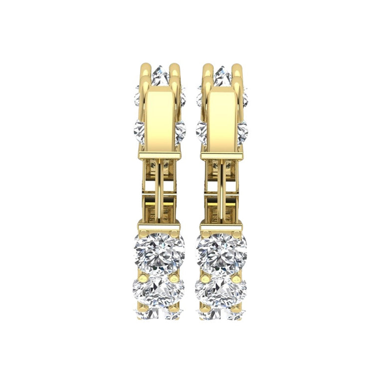 Miley Lab Grown Diamond Hoop Earrings in 14K Gold