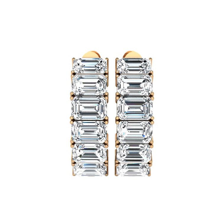 Emily Lab Grown Diamond Hoop Earrings in 14K Gold