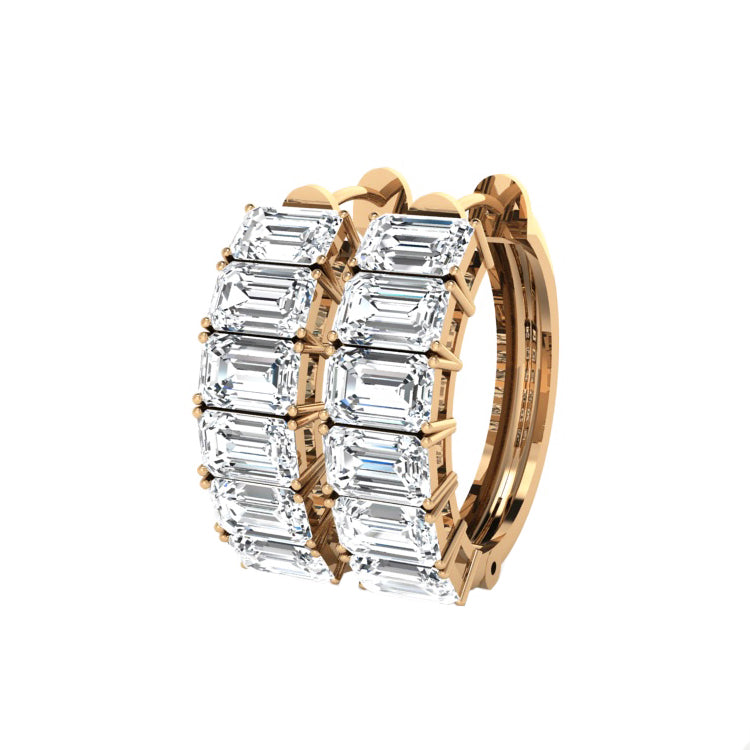 Emily Lab Grown Diamond Hoop Earrings in 14K Gold