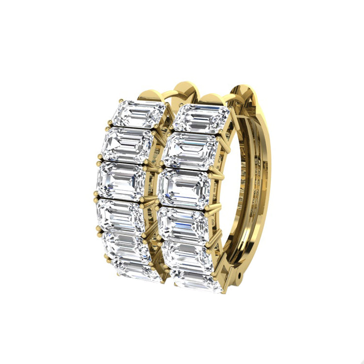 Emily Lab Grown Diamond Hoop Earrings in 14K Gold