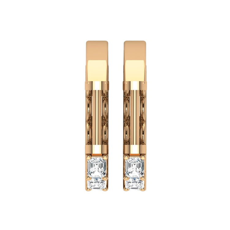 Ashley Lab Grown Diamond Hoop Earrings in 14K Gold