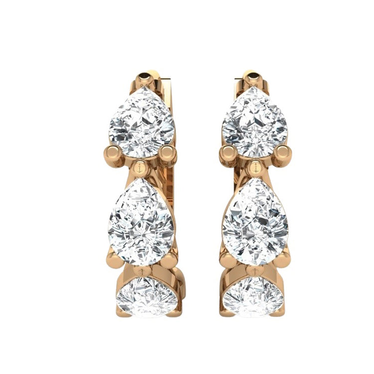 Riata Lab Grown Diamond Hoop Earrings in 14K Gold