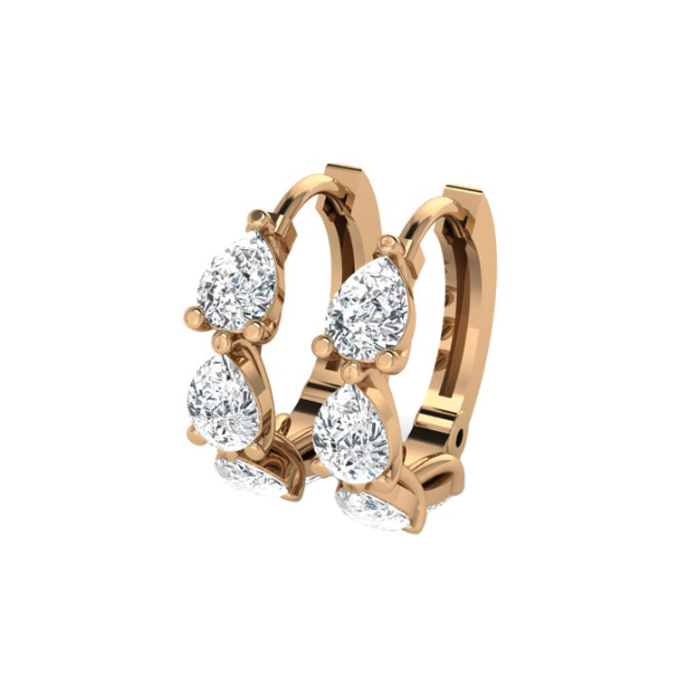 Riata Lab Grown Diamond Hoop Earrings in 14K Gold