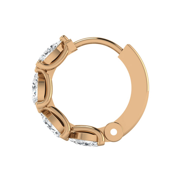 Riata Lab Grown Diamond Hoop Earrings in 14K Gold