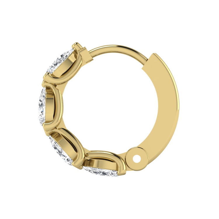 Riata Lab Grown Diamond Hoop Earrings in 14K Gold