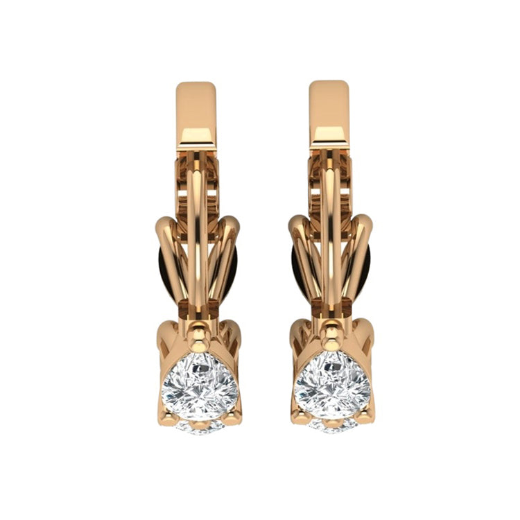 Riata Lab Grown Diamond Hoop Earrings in 14K Gold