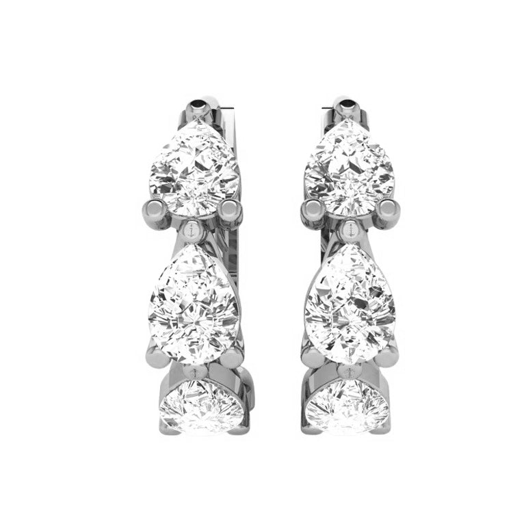 Riata Lab Grown Diamond Hoop Earrings in 14K Gold