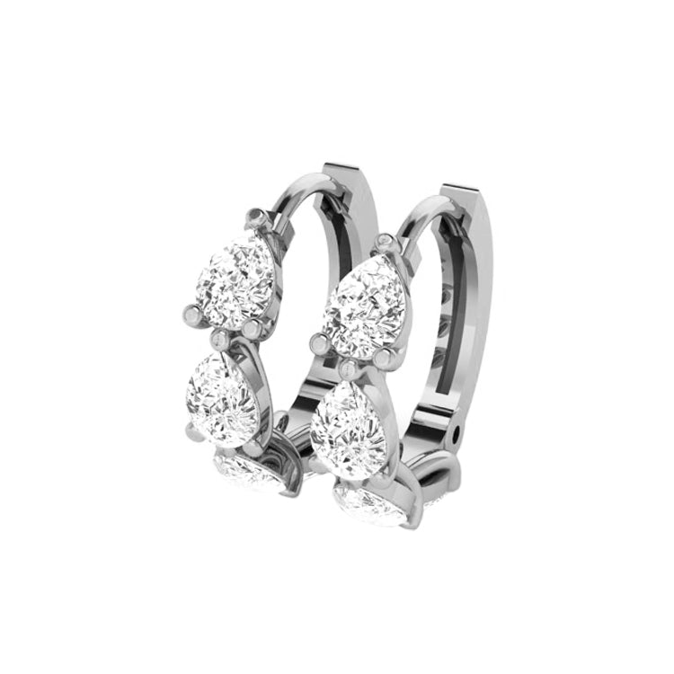 Riata Lab Grown Diamond Hoop Earrings in 14K Gold