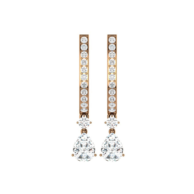 Arora Lab Grown Diamond Hoop Earrings in 14K Gold