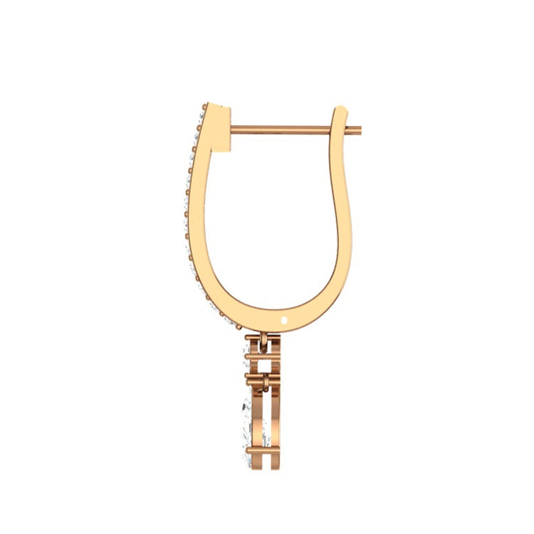 Arora Lab Grown Diamond Hoop Earrings in 14K Gold