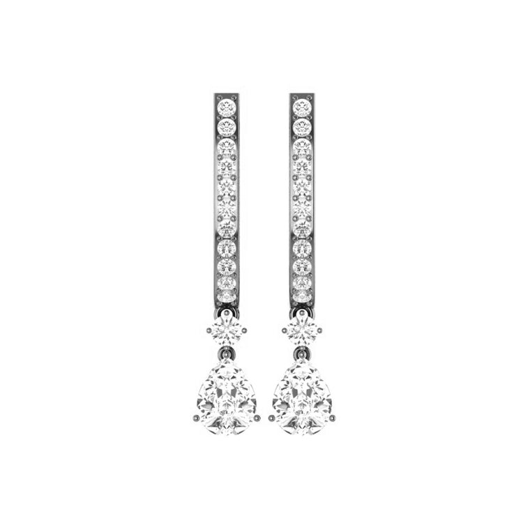 Arora Lab Grown Diamond Hoop Earrings in 14K Gold