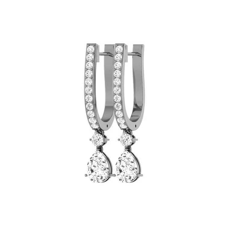 Arora Lab Grown Diamond Hoop Earrings in 14K Gold