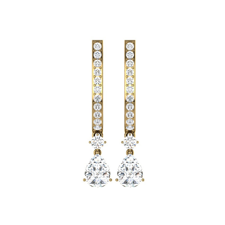 Arora Lab Grown Diamond Hoop Earrings in 14K Gold