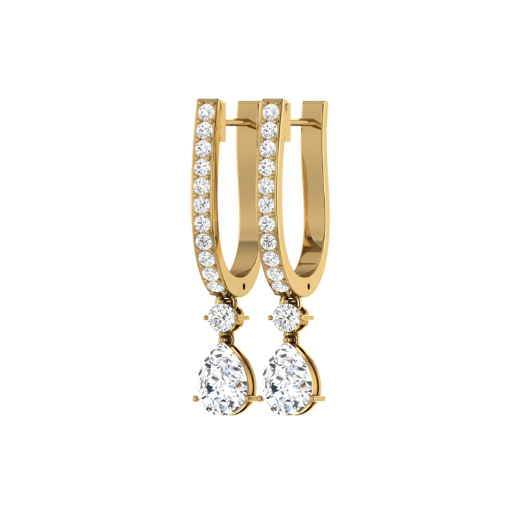 Arora Lab Grown Diamond Hoop Earrings in 14K Gold