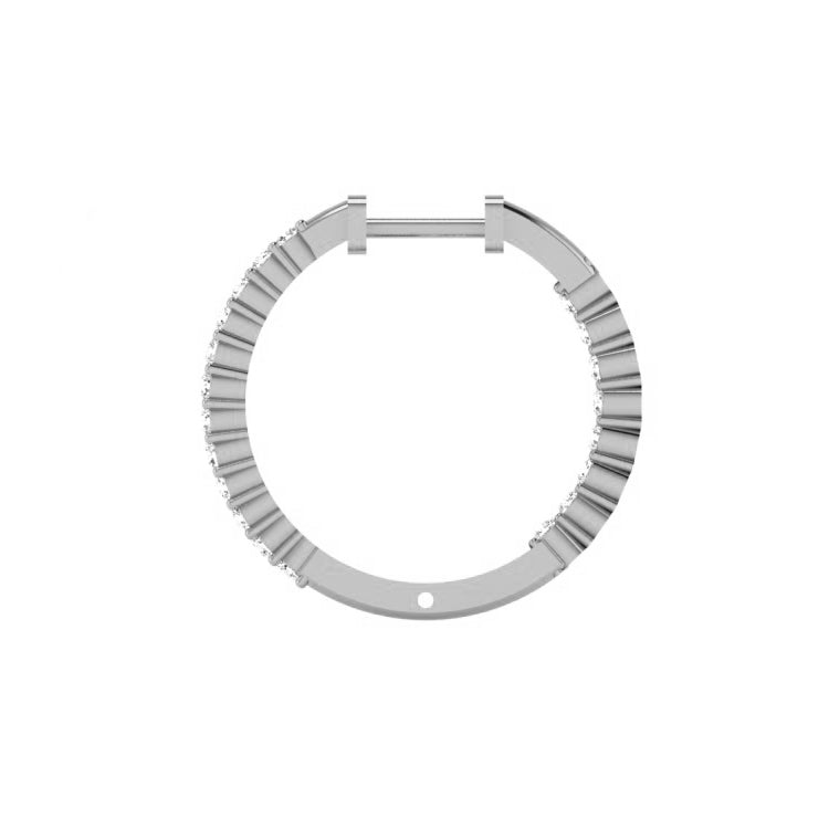 In And Out Lab Grown Diamond Hoop Earrings in 14K Gold