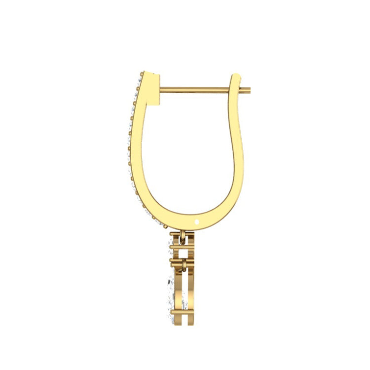 Arora Lab Grown Diamond Hoop Earrings in 14K Gold