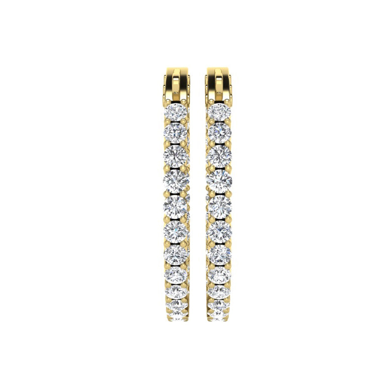 Ella Lab Grown Diamond Hoop Earrings in 14K Gold
