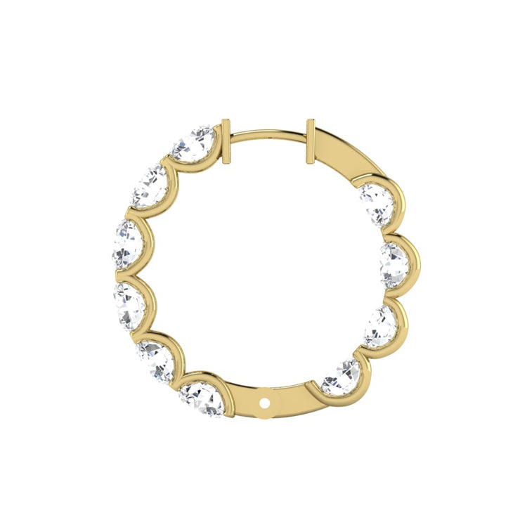 Miley Lab Grown Diamond Hoop Earrings in 14K Gold