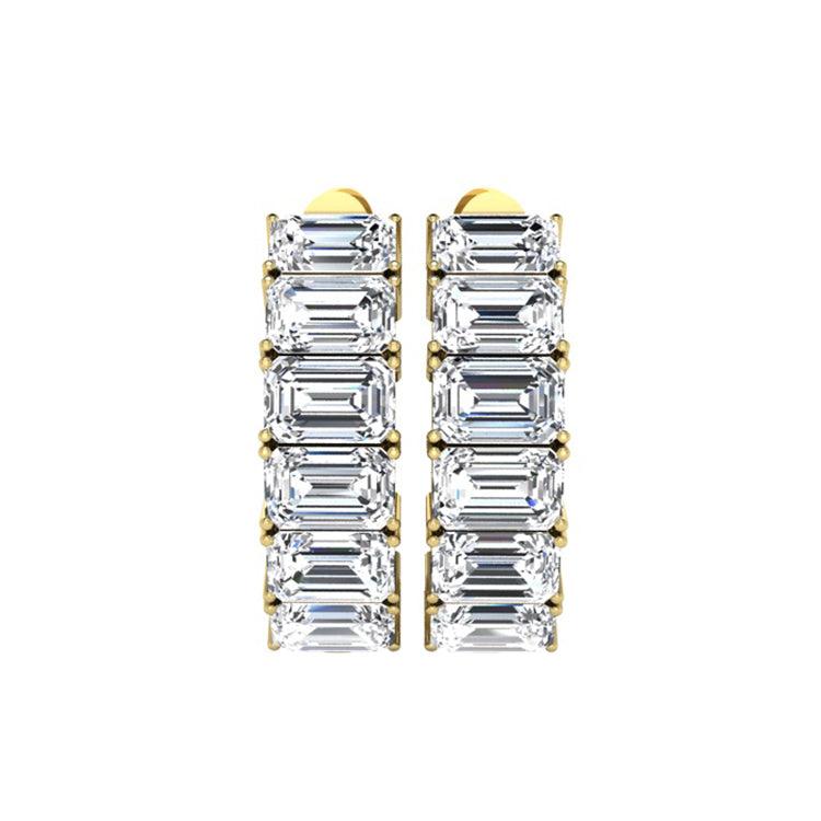 Emily Lab Grown Diamond Hoop Earrings in 14K Gold