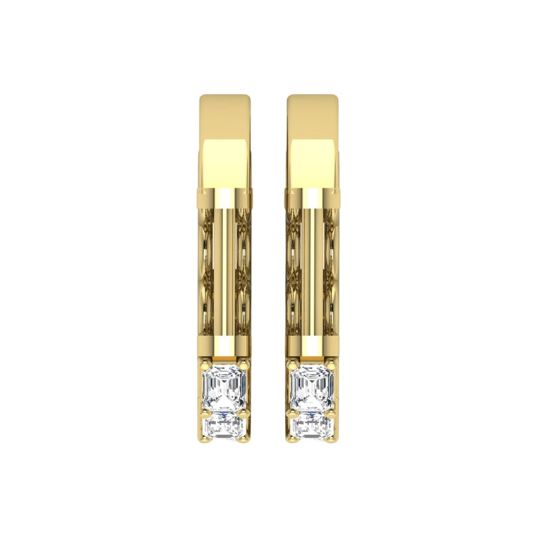 Ashley Lab Grown Diamond Hoop Earrings in 14K Gold
