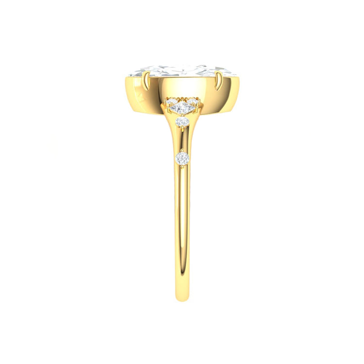 Edith 1 Carat Natural Oval Diamond Engagement Ring