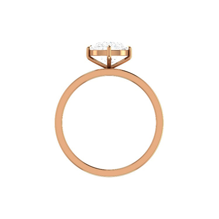 Ada 3 Carat Solitaire Elongated Cushion Lab Grown Diamond Engagement Ring